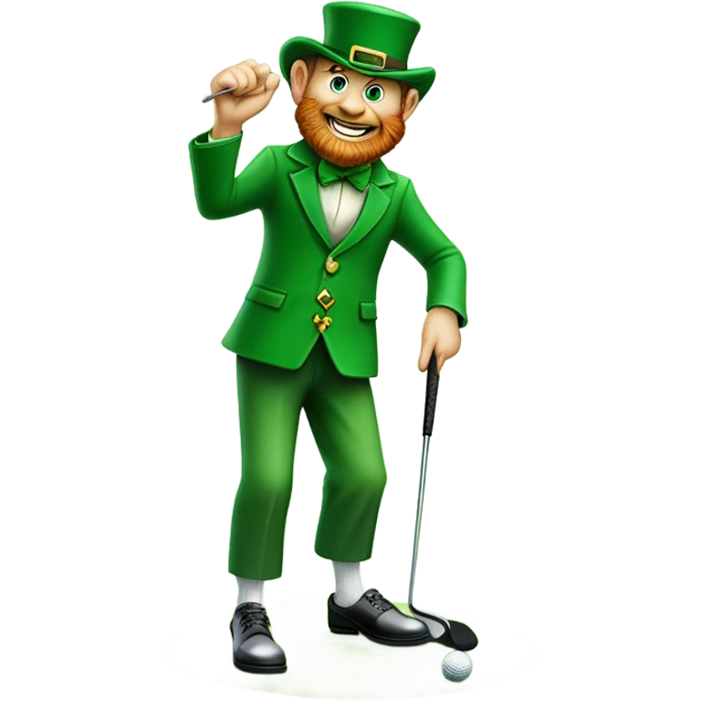 Leprechaun golfer emoji