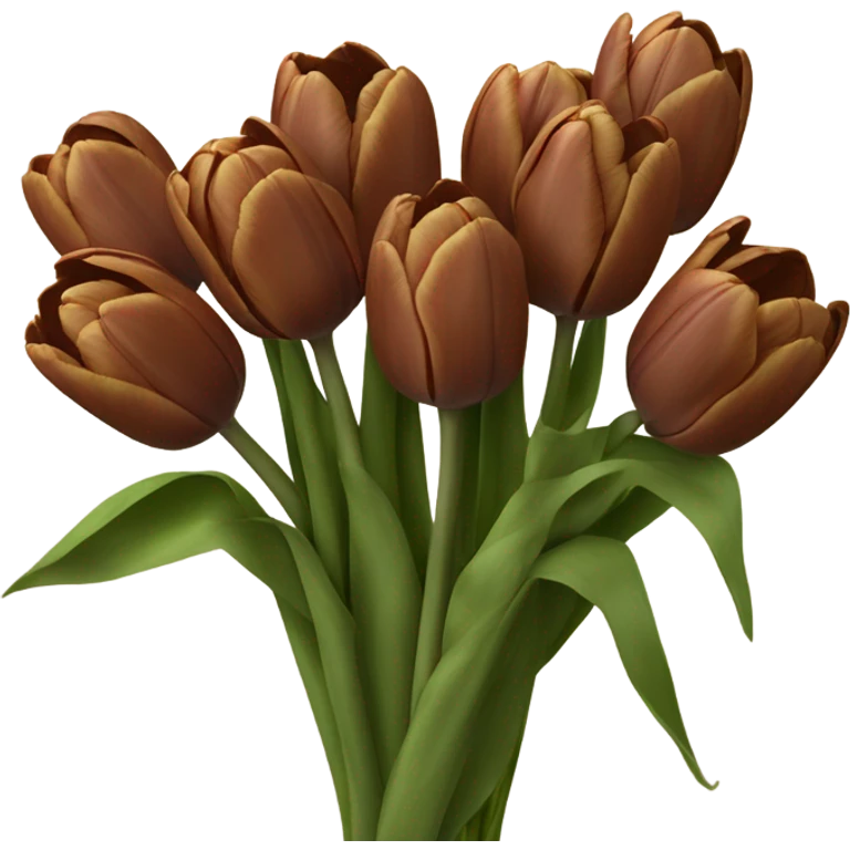 Bouquet of brown tulips emoji