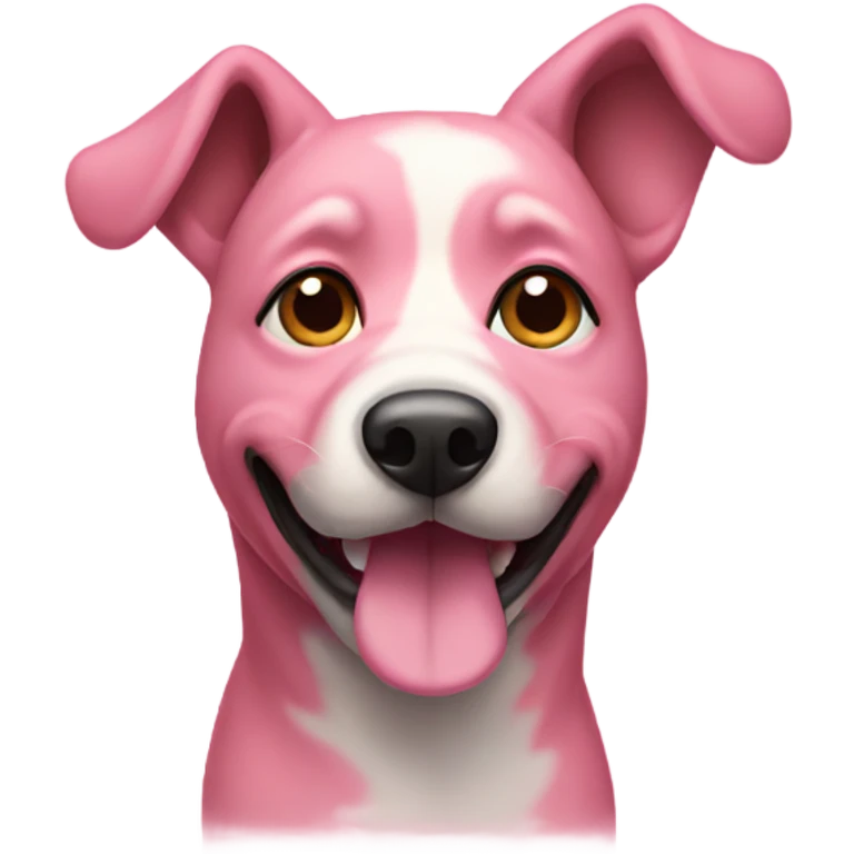 Pink dog emoji