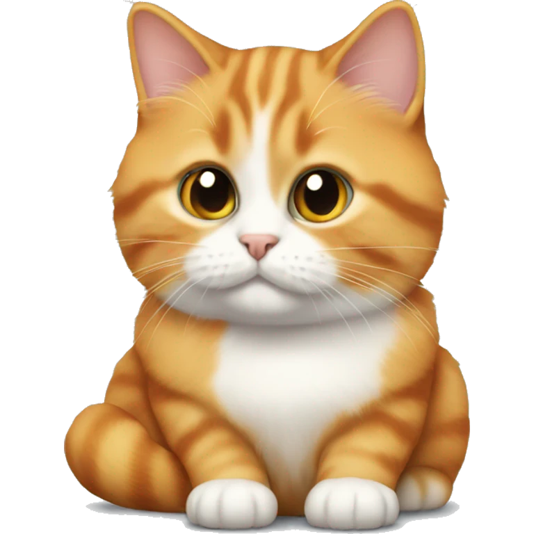 Orange munchkin cat sitting  emoji