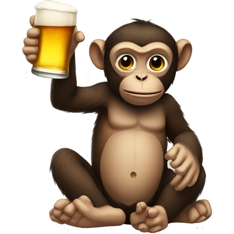 monkey drinking beer emoji