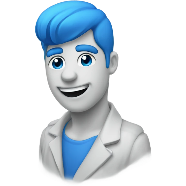 Done blue colour curve emoji