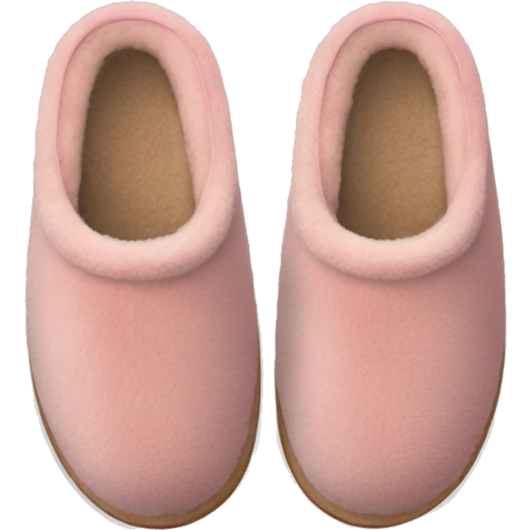 pair of soft pink ugg slippers emoji
