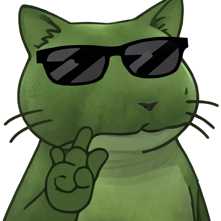 Cat with sunglasses emoji