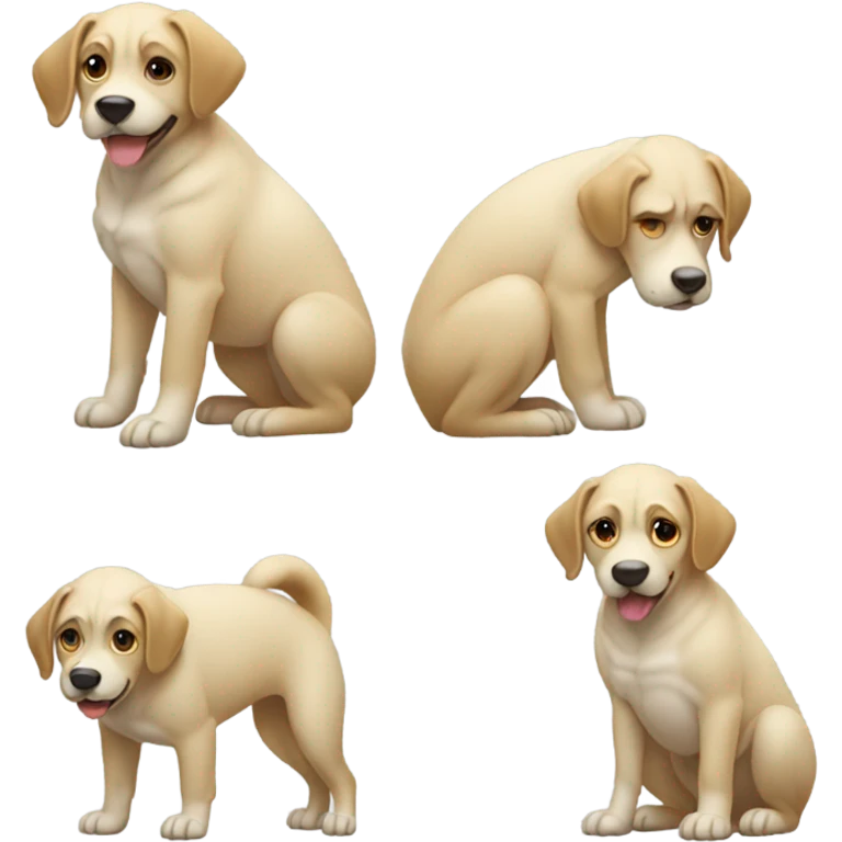 Dog pooping  emoji