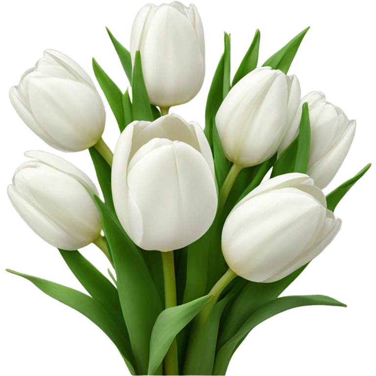 white tulip bouquet  emoji
