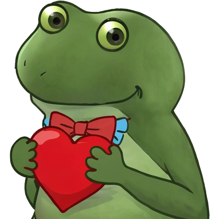 Bufo Holding a big red heart  emoji