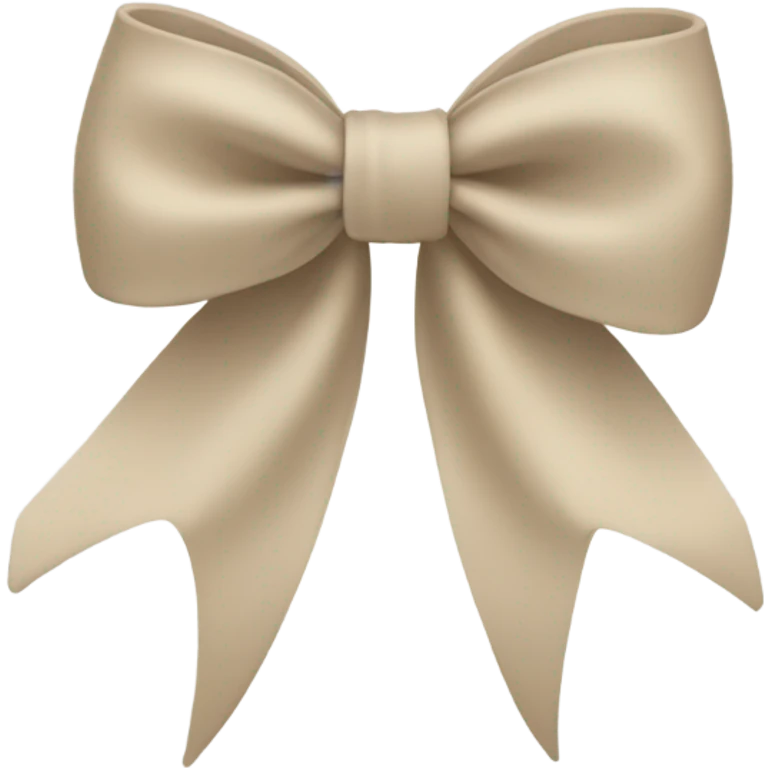 Beige bow emoji