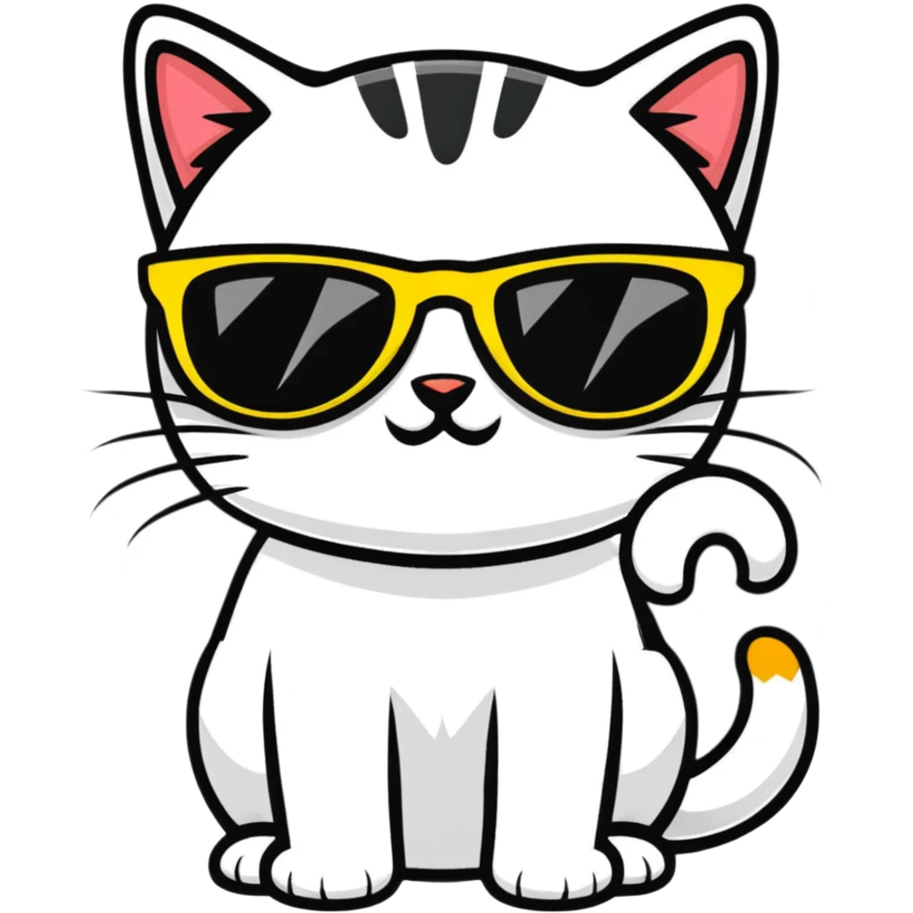 Cat with sunglasses emoji