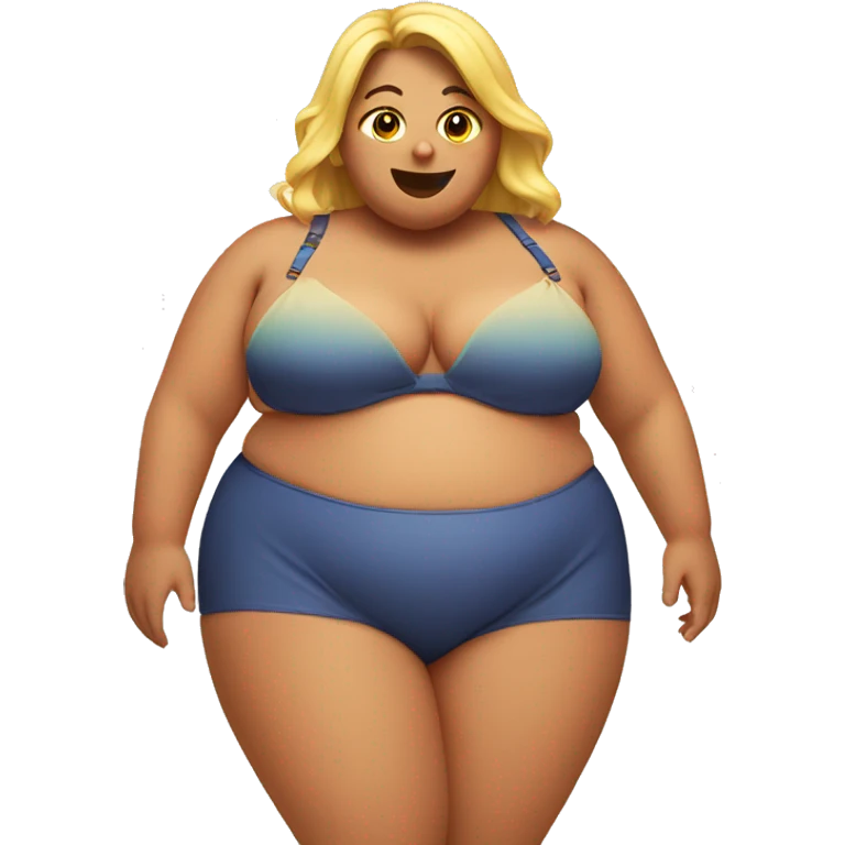 Fat girl in bikini emoji