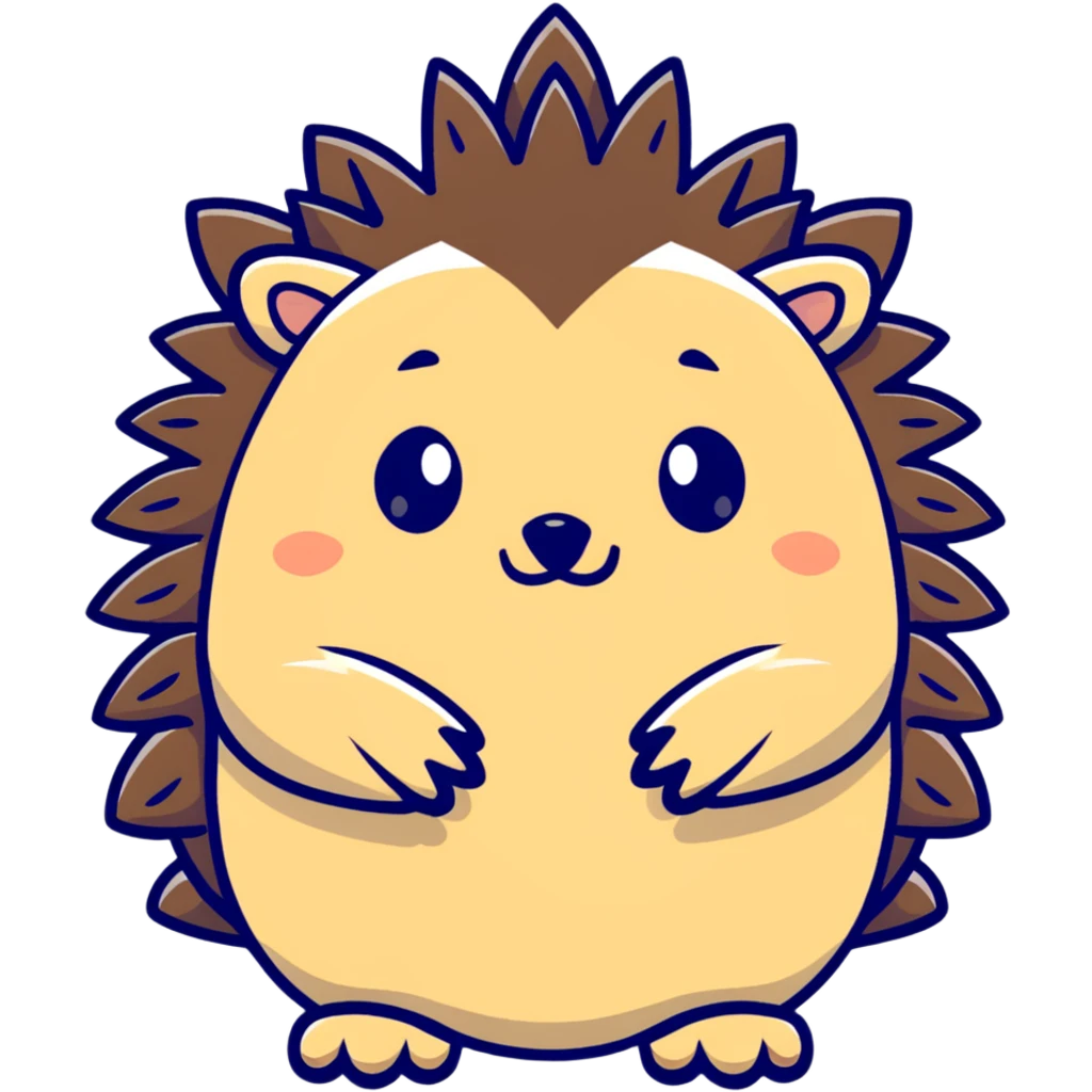 cute hedgehog with spiky back emoji
