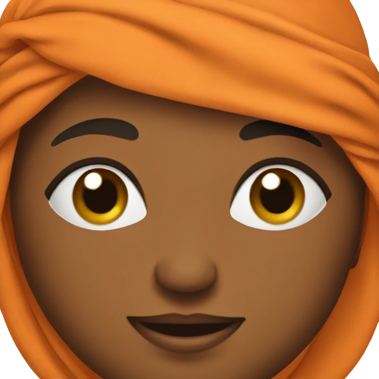 Person wearing turban orange emoji