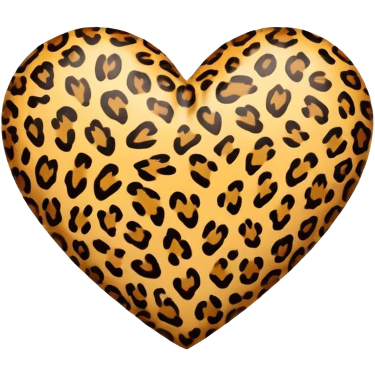 leopard print heart emoji