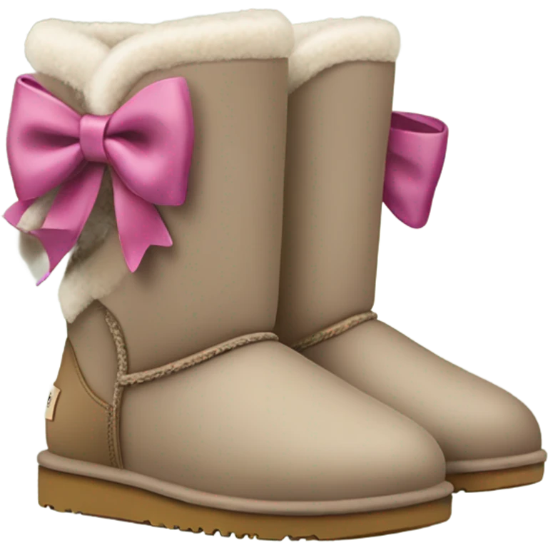 Uggs with bow emoji