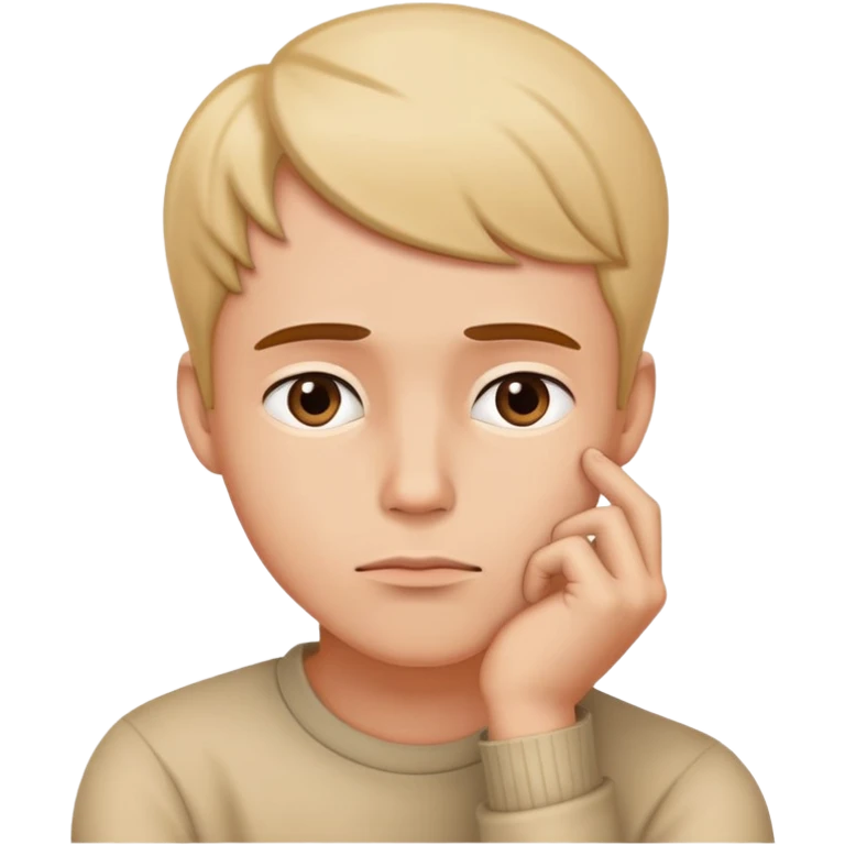 person thinking deeply with hand on chin emoji