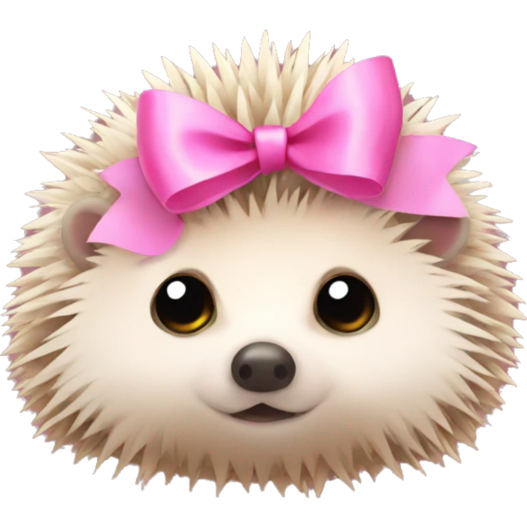 hedgehog with a pink bow emoji