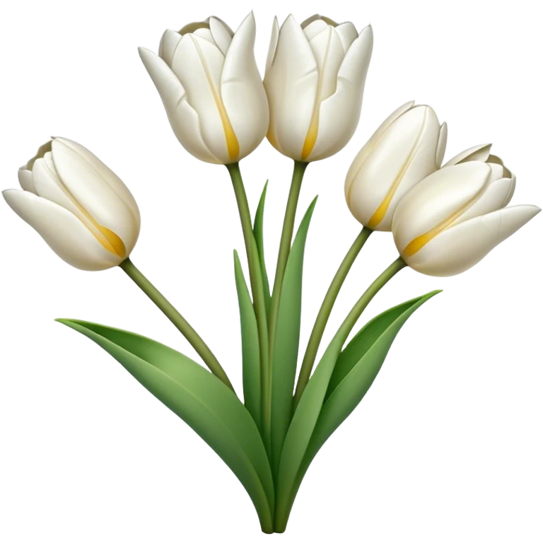 White tulips emoji
