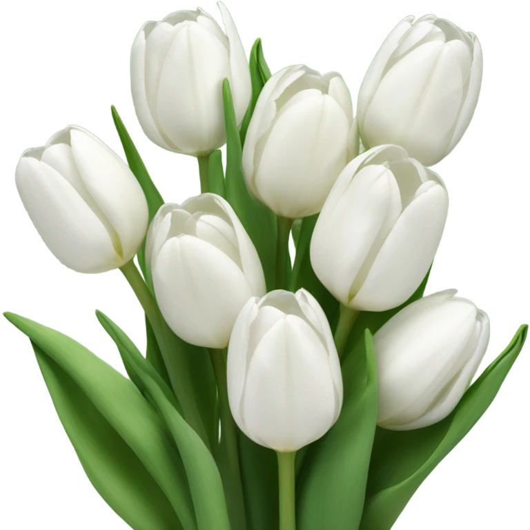 white tulip bouquet  emoji