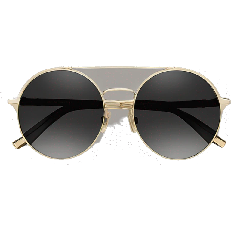 Saint Laurent sunglasses  round double metal bridge Sunglasses emoji