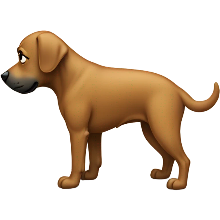 Dog pooping emoji