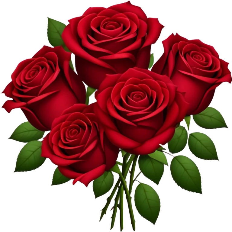 Bouquet of dark red roses emoji