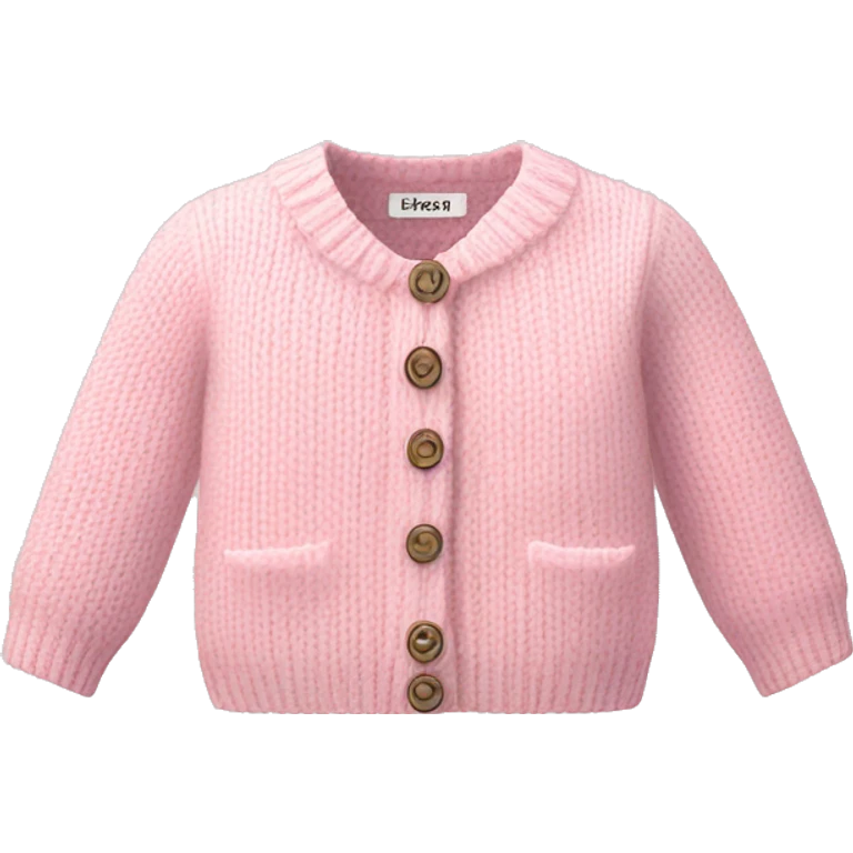 Baby pink cardigan with bow  emoji