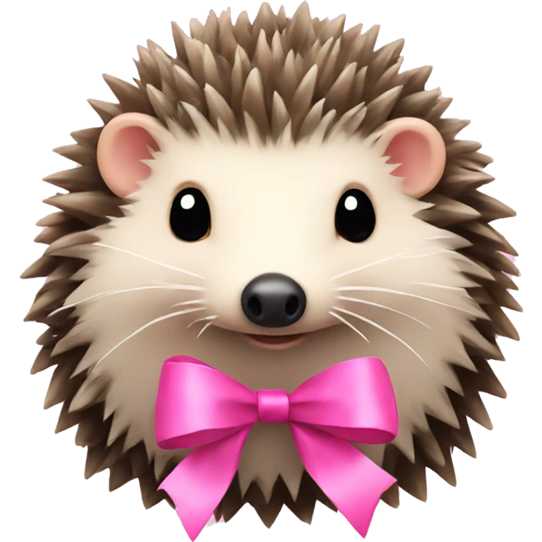 hedgehog with a pink bow emoji
