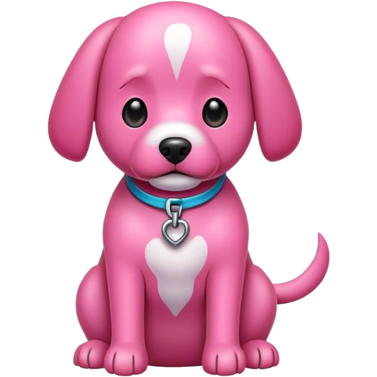 Pink dog emoji