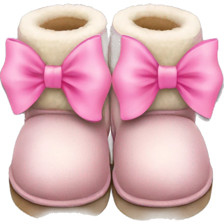 Uggs with a pink bow  emoji