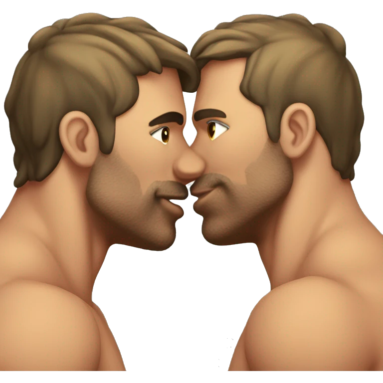  buff and chizeled gay man kissing buff and chizeled gay man emoji