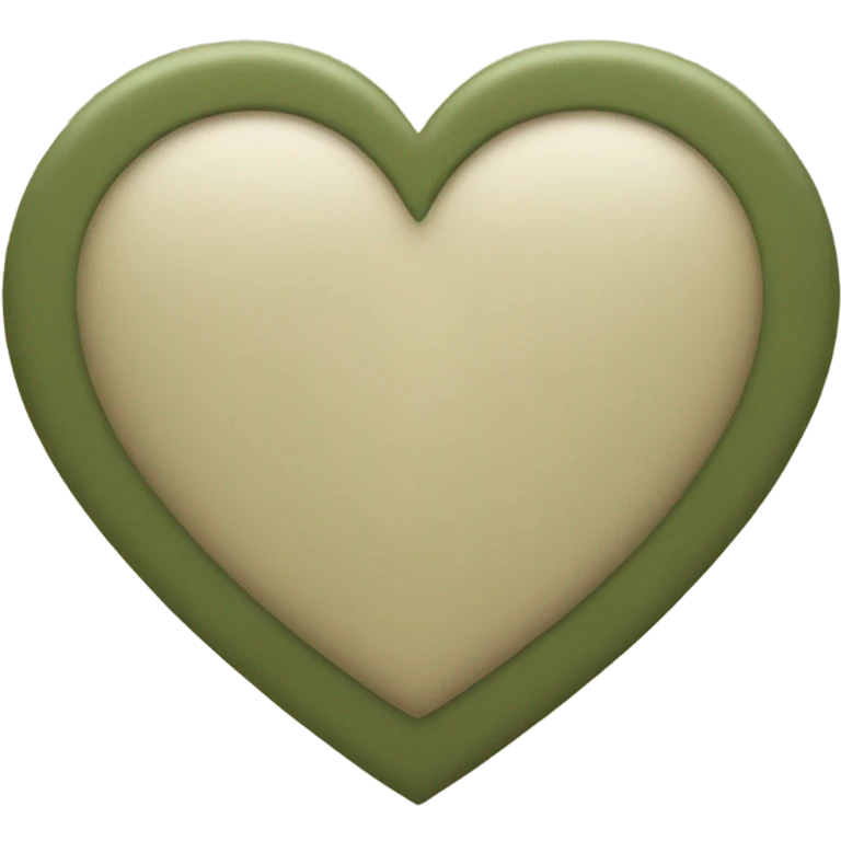 Khaki green heart emoji