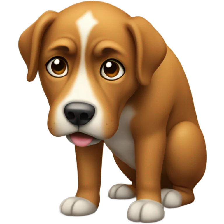 Dog pooping emoji