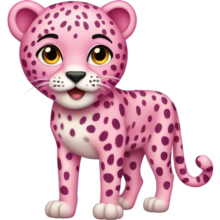 Pink cheetah  emoji