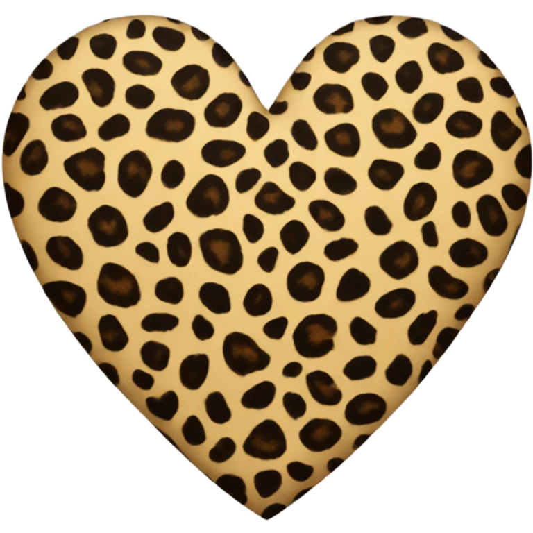 Leopard print heart emoji