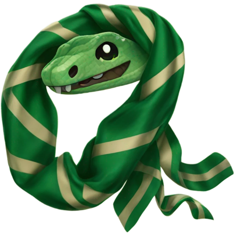 Slytherin snake with hogwarts scarf emoji