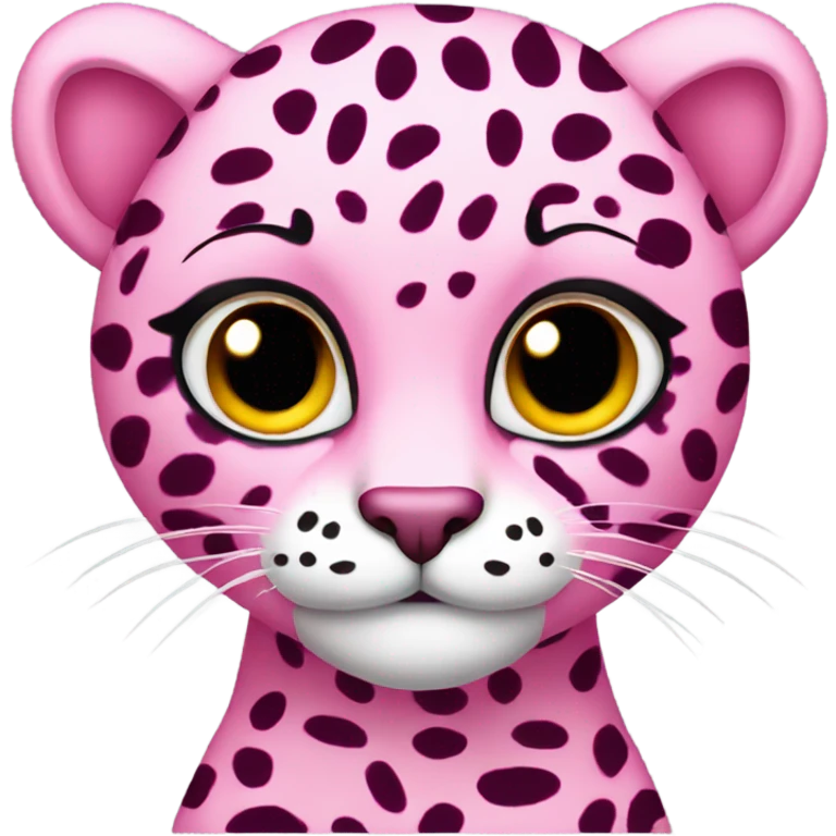 Pink cheetah emoji