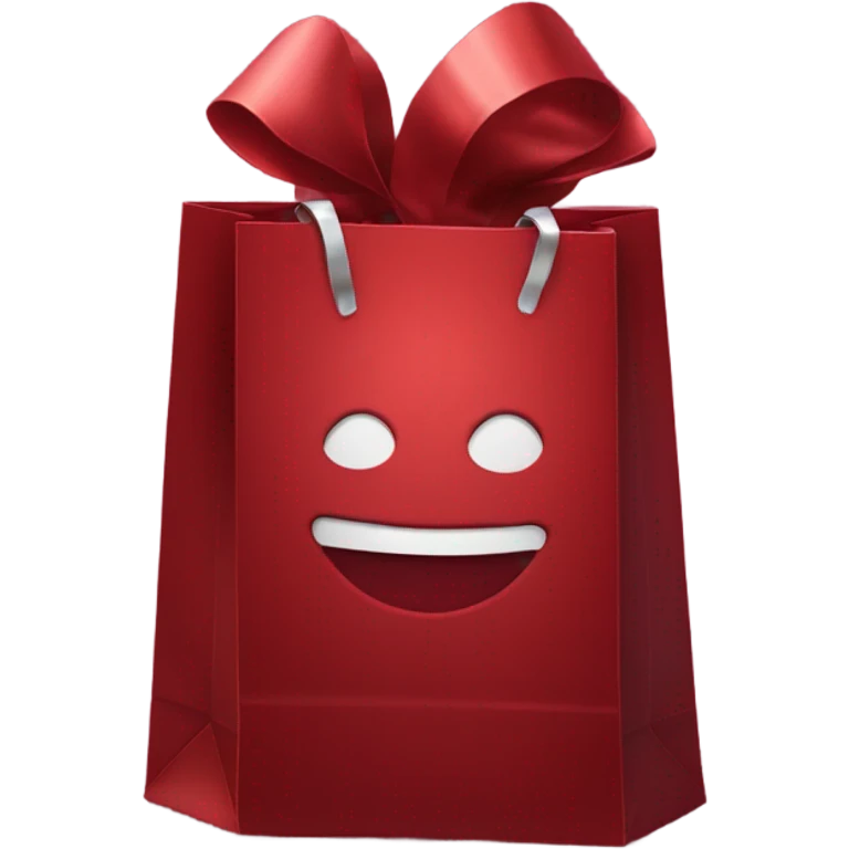 Dark red gift bag emoji