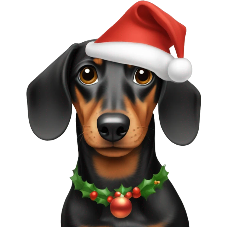 Dachshund christmas  emoji
