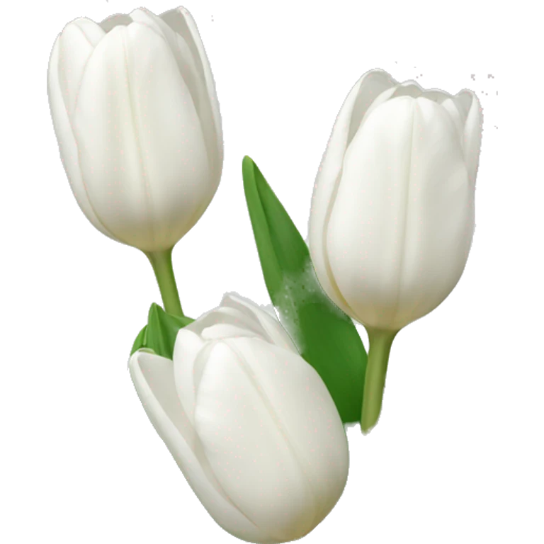 white tulips emoji