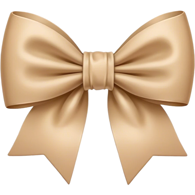 Beige bow emoji