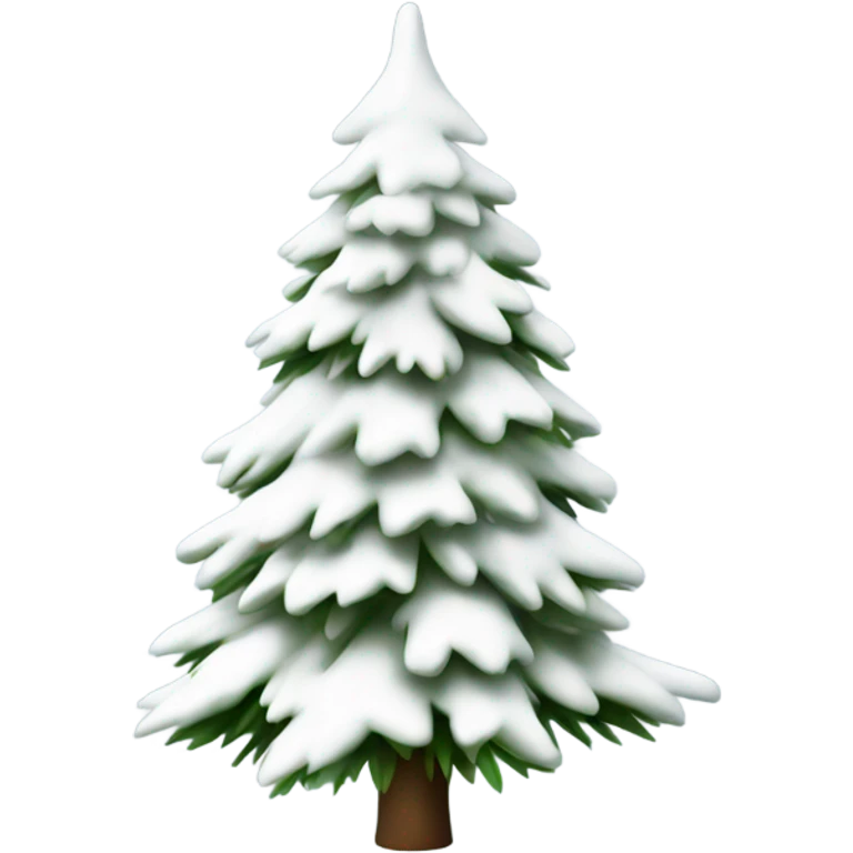  actual white fir christmas tree isolated.  emoji