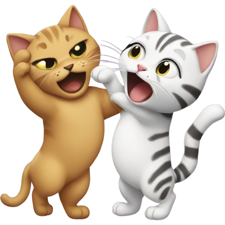 Cat slapping cat emoji