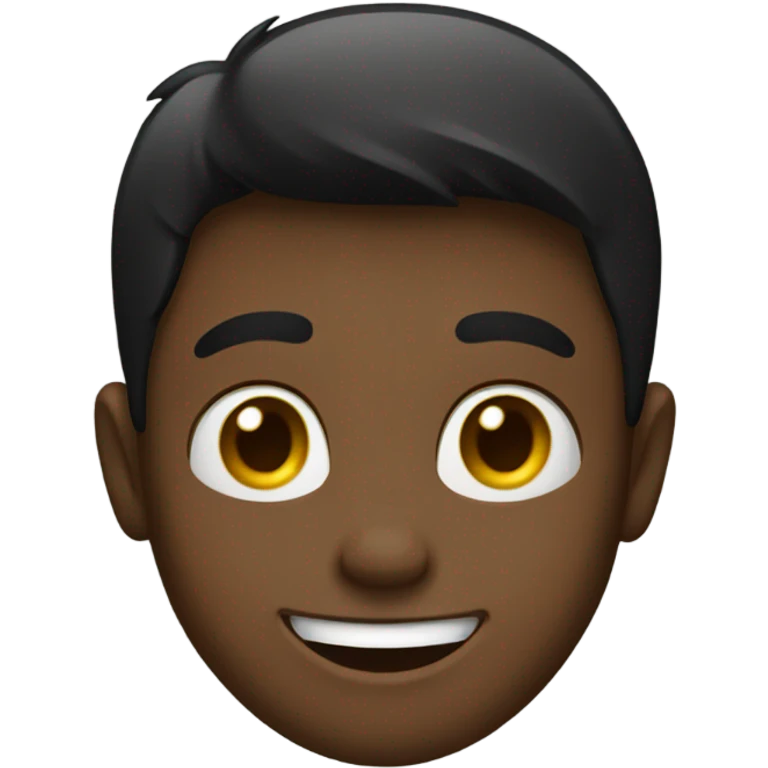happy boy in black shirt emoji