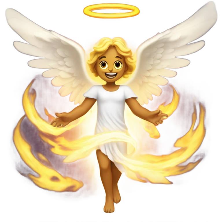 angel, surrounded by fire
 emoji