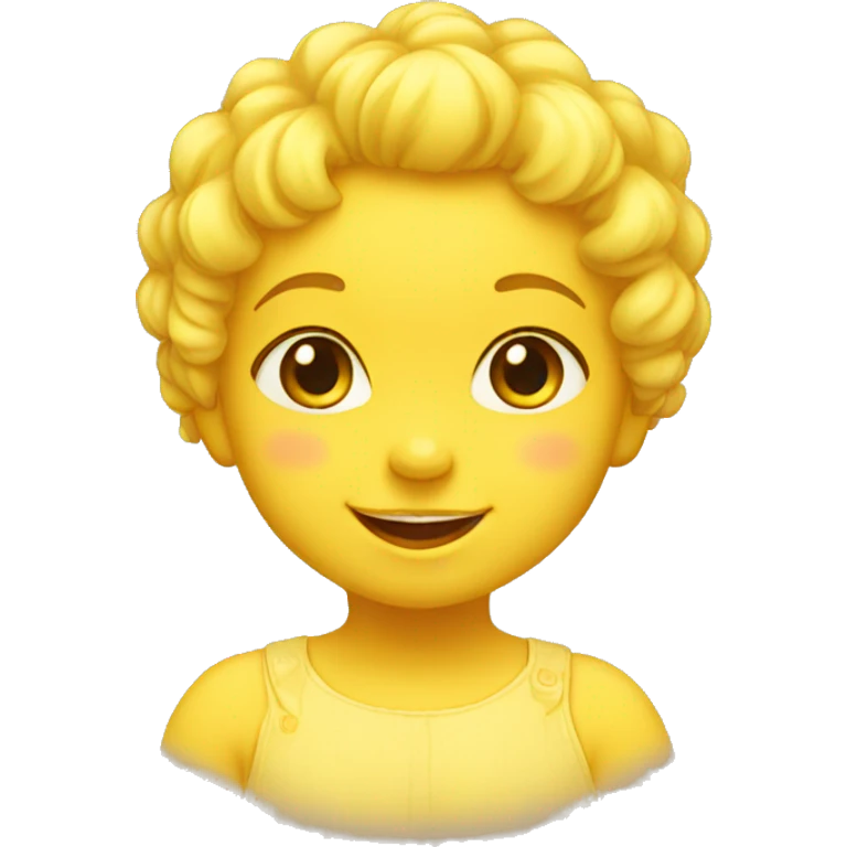 Yellow smiling baby girl emoji