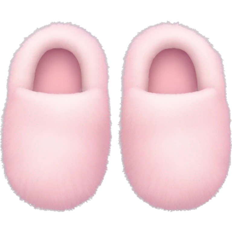 light pink fluffy slippers emoji