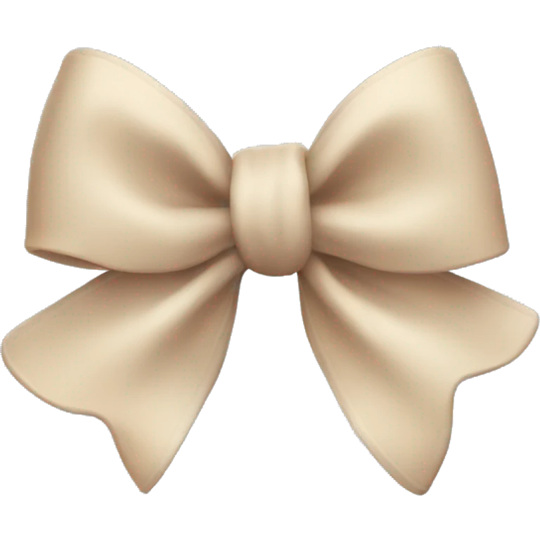 Fluffy beige bow emoji