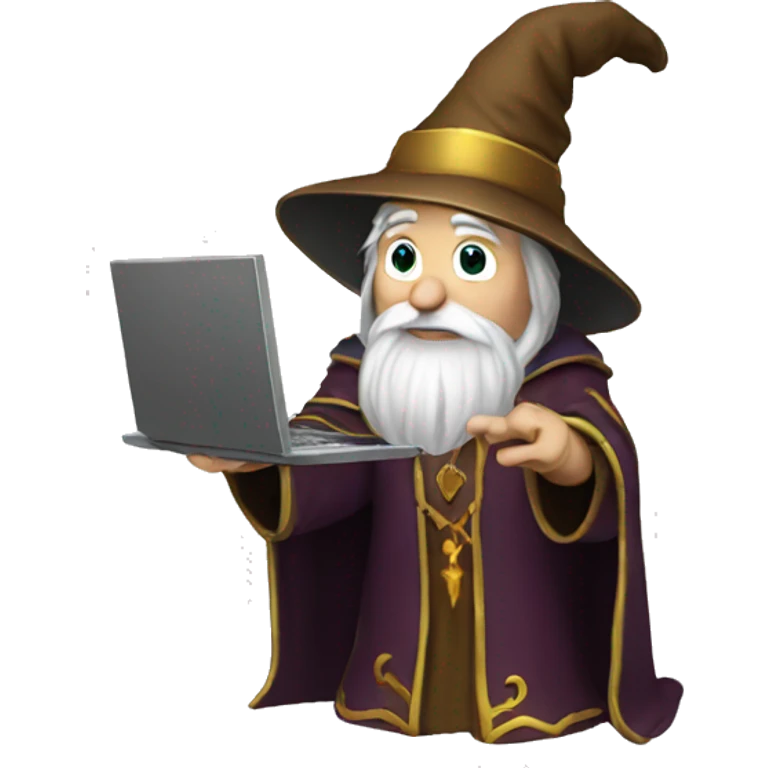 wizard with computer emoji