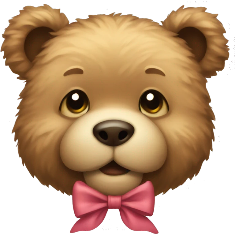 Teddy bear with bow emoji