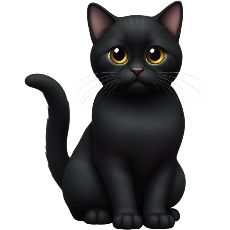 Black munchkin cat emoji
